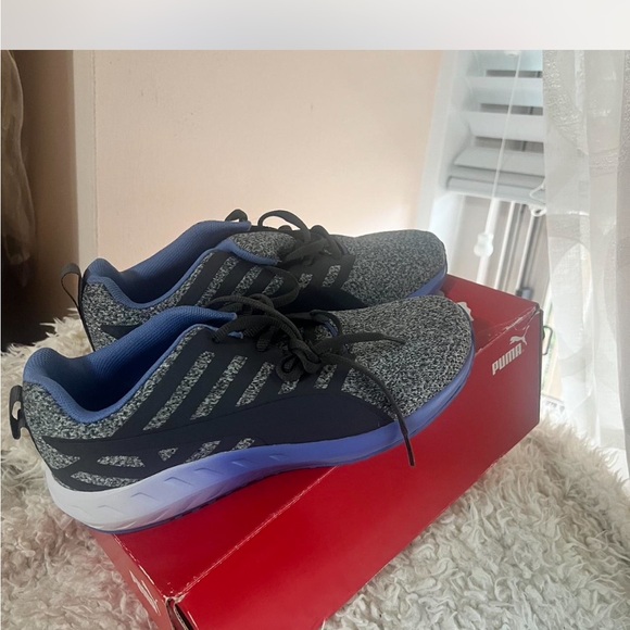 Puma Men's Black and Blue Athletic Shoes - Picture 1 of 5
